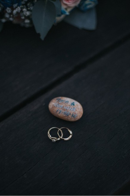 River Stone and Rings - photo by April Loves Arnold